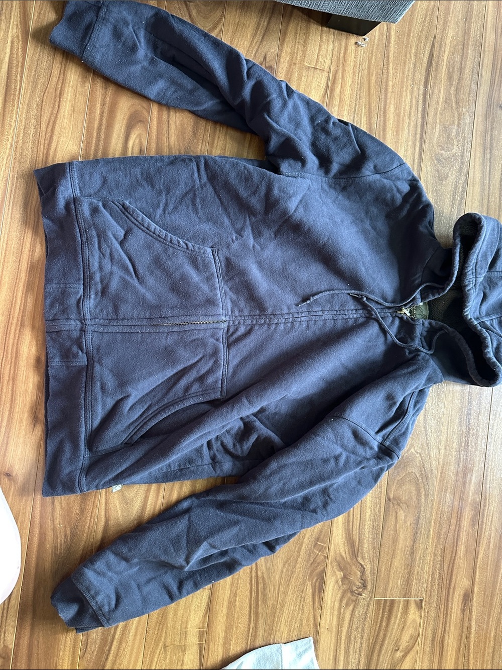 Women's Navy Zip-Up Hoodie Sweater